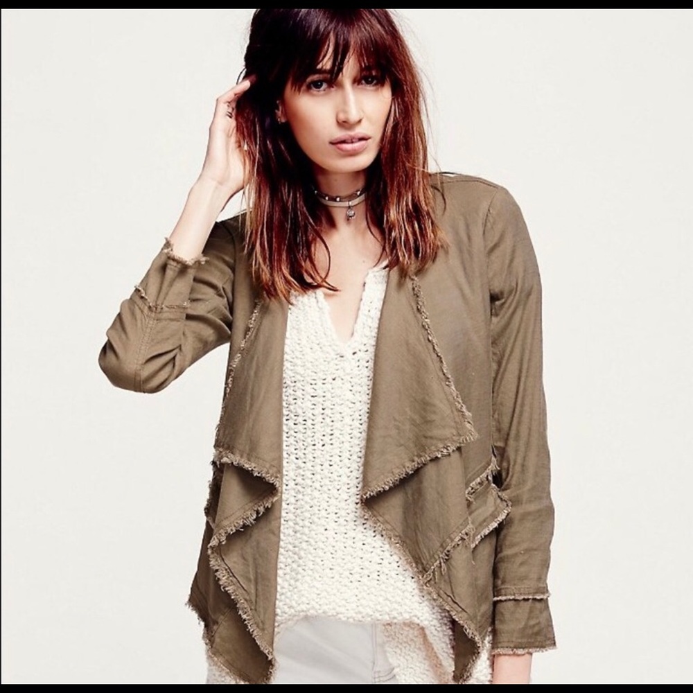 Free People Raw Hem Femme Jacket Sz. L